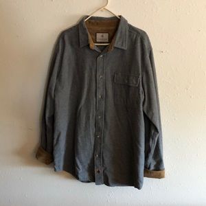 Grey flannel button-up